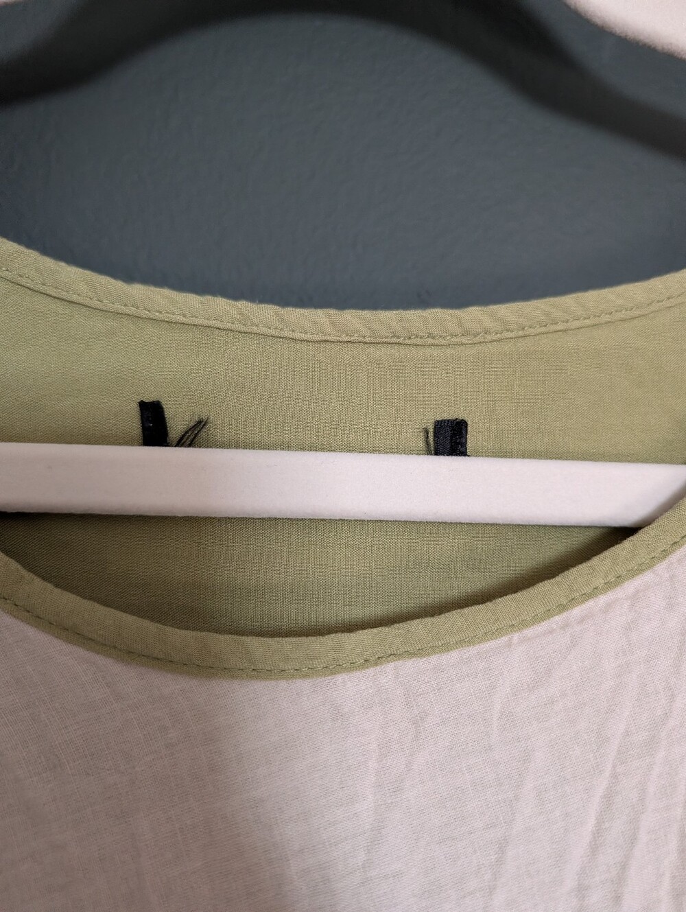 Zanzea Olive & Cream Asymmetrical Layered Dress - Picture 2 of 8